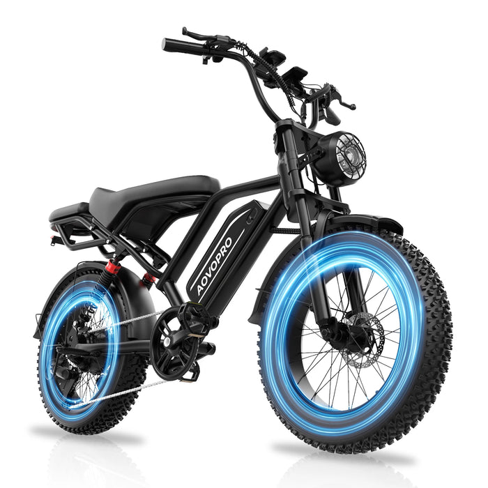 AOVOPRO AP20 Electric Bike for Adults 20 X 4.0 Fat Tire